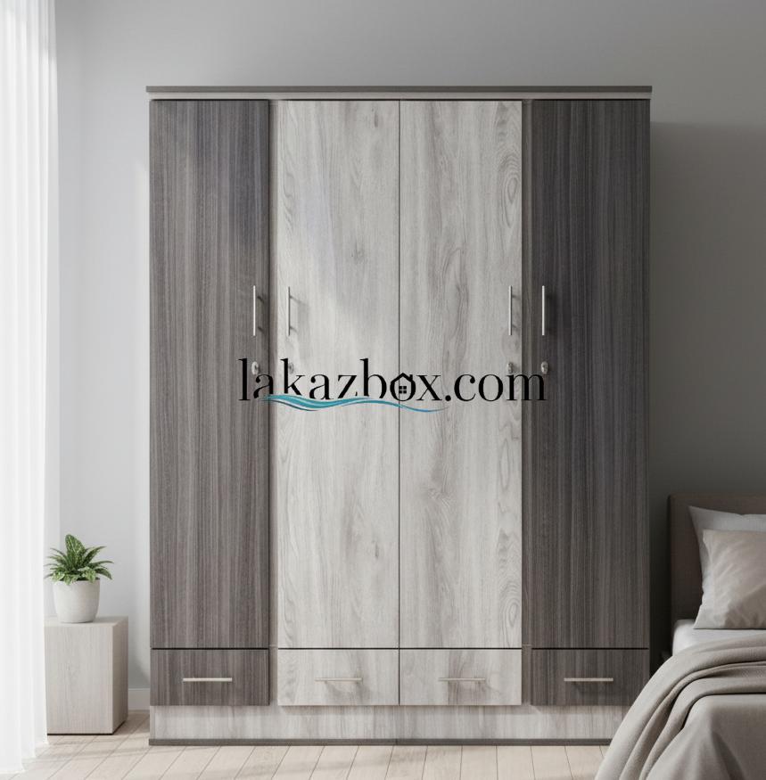 u3dr7u3dr7u3dr7u WARDROBE 4 DOOR + 4 DRAWER ( MEUBLE 4 PORTE + 4 TIROIR) - Image 1
