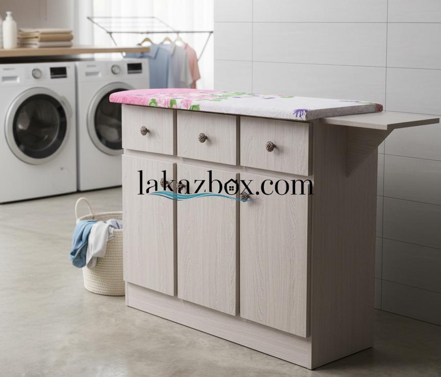 _vd3xgevd3xgevd3x IRONING TABLE (Table Repasser Zanet) 3 Drawer + 3 Door FEFC - Image 1